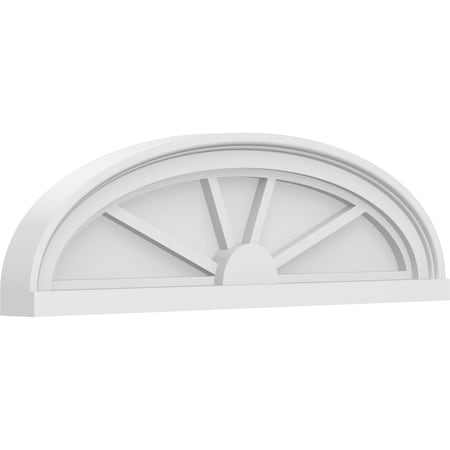 Ekena Millwork Elliptical 4 Spoke Architectural Grade PVC Pediment, 26"W x 7-1/2"H x 2"P PEDPS026X075ELL04